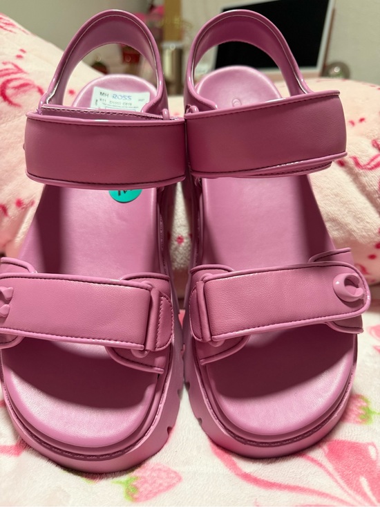 Coach Shoes - Coach Chunky Pink Platform Strap Sandals